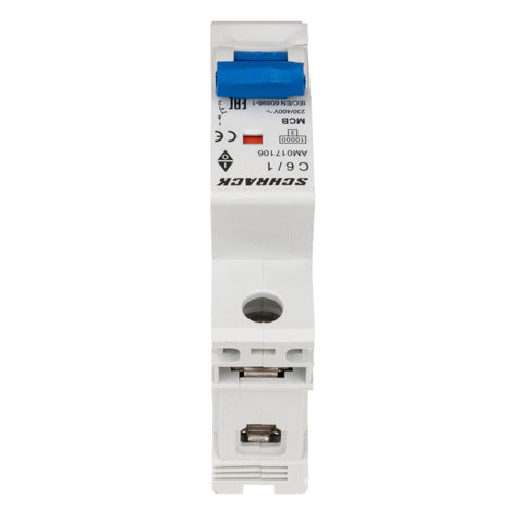 Întreruptor automat AMPARO 10kA, C 6A, 1 pol