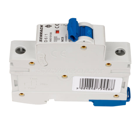 Întreruptor automat modular (MCB) AMPARO 10kA, D 6A, 1 pol