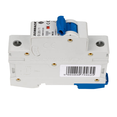 Întreruptor automat modular (MCB) AMPARO 10kA, D 20A, 1 pol