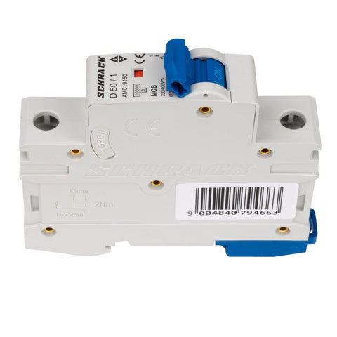 Întreruptor automat modular (MCB) AMPARO 10kA, D 50A, 1 pol