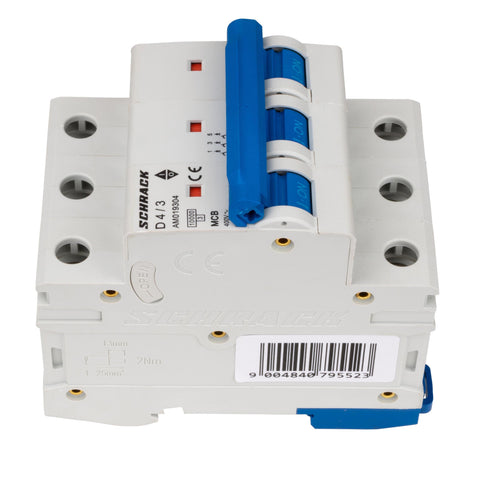 Întreruptor automat modular (MCB) AMPARO 10kA, D 4A, 3 poli