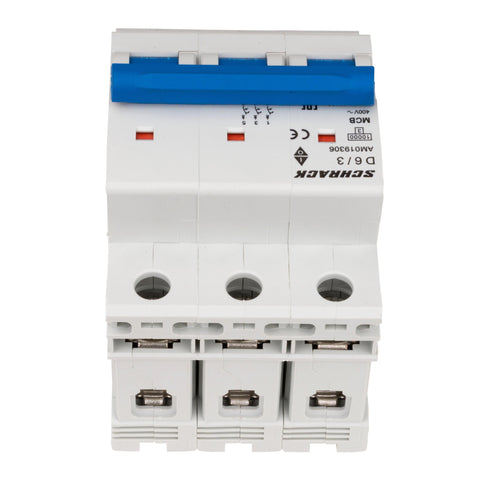 Întreruptor automat modular (MCB) AMPARO 10kA, D 6A, 3 poli