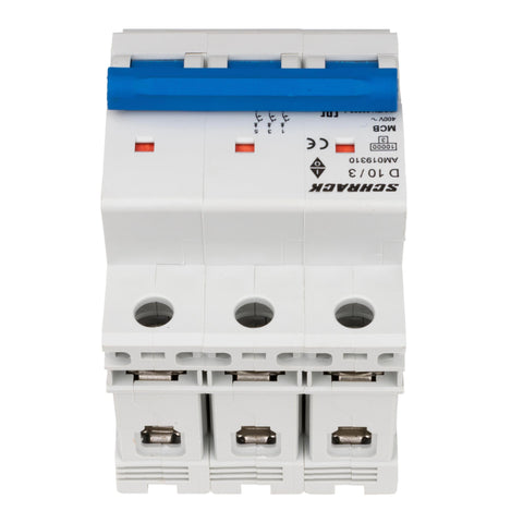 Întreruptor automat modular (MCB) AMPARO 10kA, D 10A, 3 poli