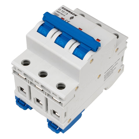 Întreruptor automat modular (MCB) AMPARO 10kA, D 10A, 3 poli