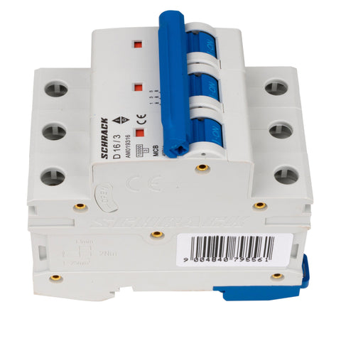 Întreruptor automat modular (MCB) AMPARO 10kA, D 16A, 3 poli