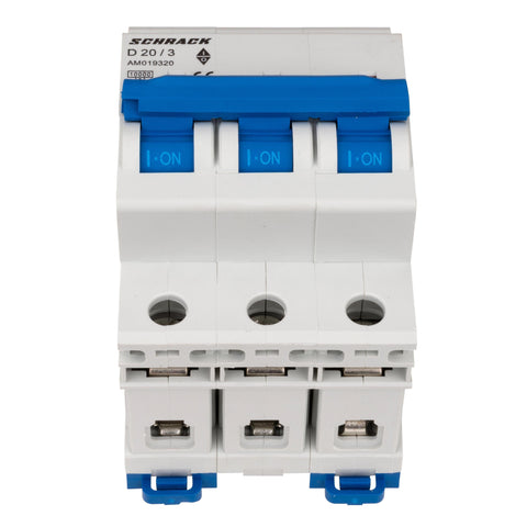 Întreruptor automat modular (MCB) AMPARO 10kA, D 20A, 3 poli