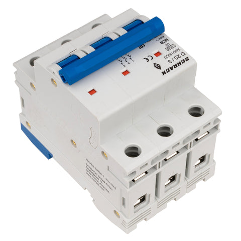 Întreruptor automat modular (MCB) AMPARO 10kA, D 20A, 3 poli