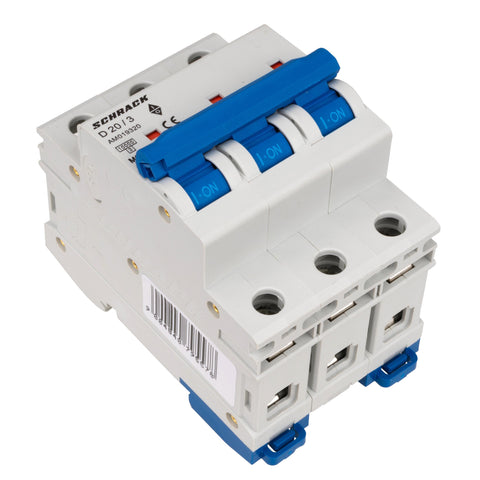 Întreruptor automat modular (MCB) AMPARO 10kA, D 20A, 3 poli