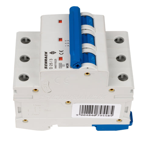 Întreruptor automat modular (MCB) AMPARO 10kA, D 25A, 3 poli