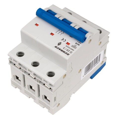 Întreruptor automat modular (MCB) AMPARO 10kA, D 25A, 3 poli