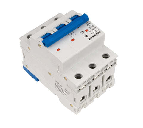 Întreruptor automat modular (MCB) AMPARO 10kA, D 25A, 3 poli