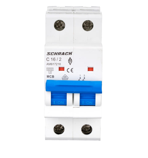Întreruptor automat modular (MCB) AMPARO 6kA, C 16A, 2-poli