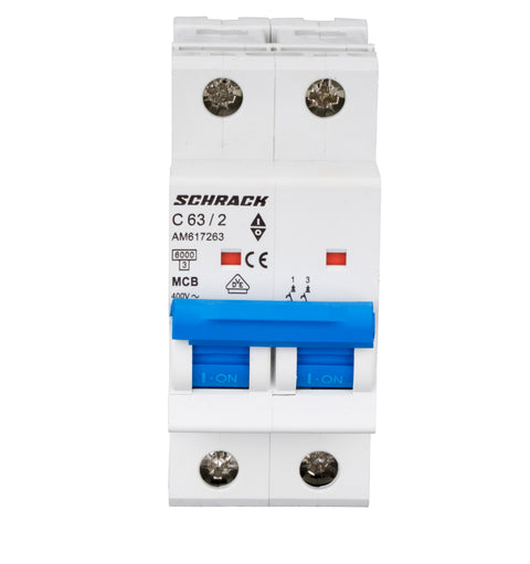 Întreruptor automat modular (MCB) AMPARO 6kA, C 63A, 2-poli
