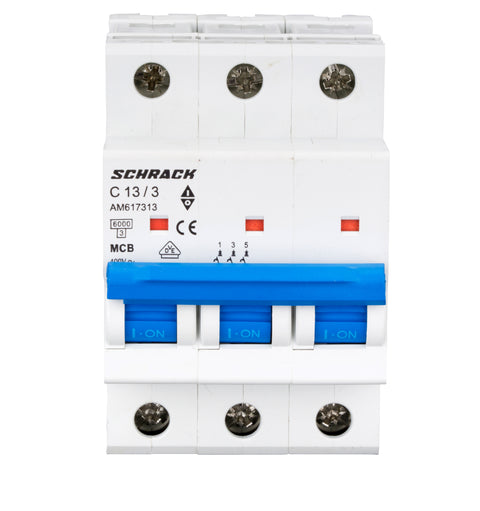 Întreruptor automat modular (MCB) AMPARO 6kA, C 13A, 3-poli