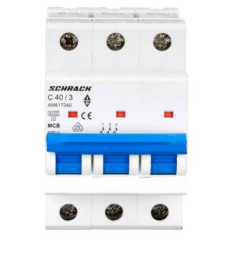 Întreruptor automat modular (MCB) AMPARO 6kA, C 40A, 3-poli