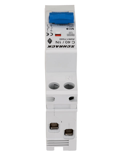 Întreruptor automat modular, AMPARO 6kA, C 40A, 1P+N, 1UH
