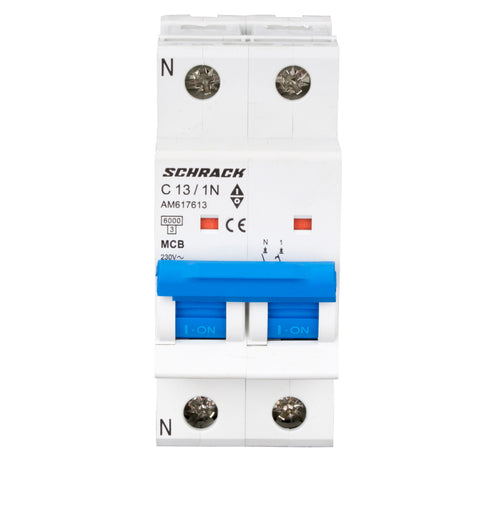 Întreruptor automat modular (MCB) AMPARO 6kA, C 13A, 1P+N