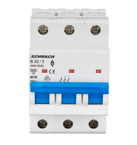 Întreruptor automat modular (MCB) AMPARO 6kA, B 32A, 3-poli