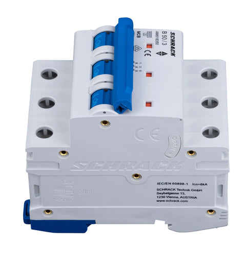 Întreruptor automat modular (MCB) AMPARO 6kA, B 50A, 3-poli