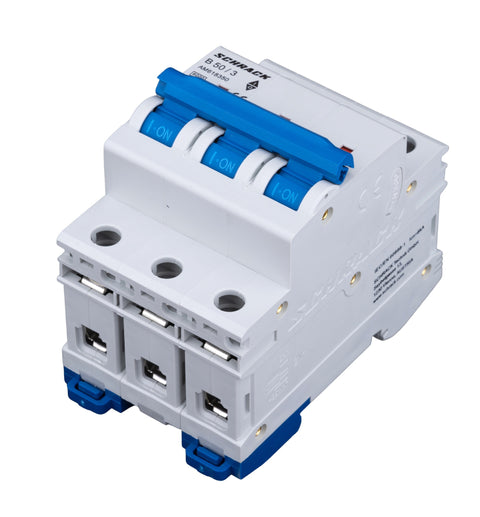 Întreruptor automat modular (MCB) AMPARO 6kA, B 50A, 3-poli