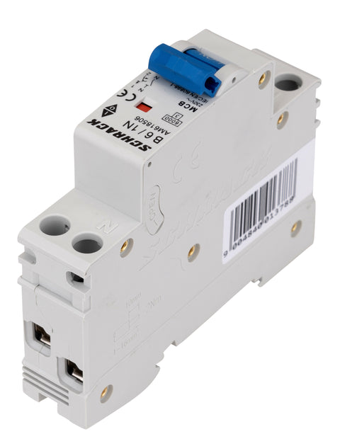 Întreruptor automat modular AMPARO, 6kA, B 6A, 1P+N, 1UH