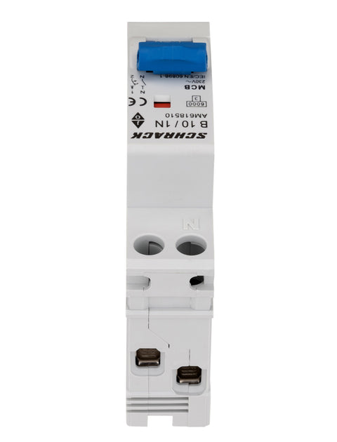 Întreruptor automat modular AMPARO, 6kA, B 10A, 1P+N, 1UH