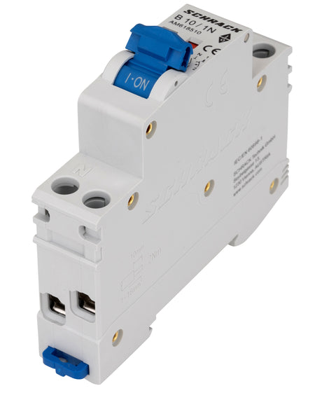 Întreruptor automat modular AMPARO, 6kA, B 10A, 1P+N, 1UH
