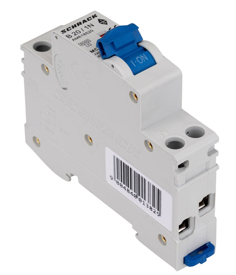Întreruptor automat modular AMPARO, 6kA, B 20A, 1P+N, 1UH