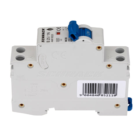Întreruptor automat modular AMPARO, 6kA, B 25A, 1P+N, 1UH