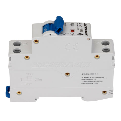 Întreruptor automat modular AMPARO, 6kA, B 25A, 1P+N, 1UH