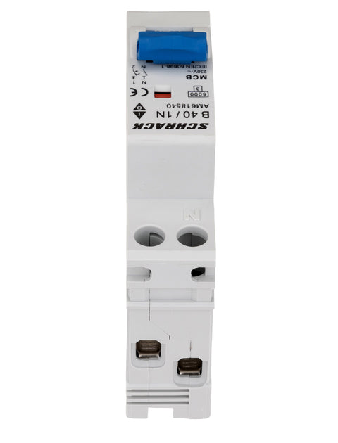 Întreruptor automat modular AMPARO, 6kA, B 40A, 1P+N, 1UH