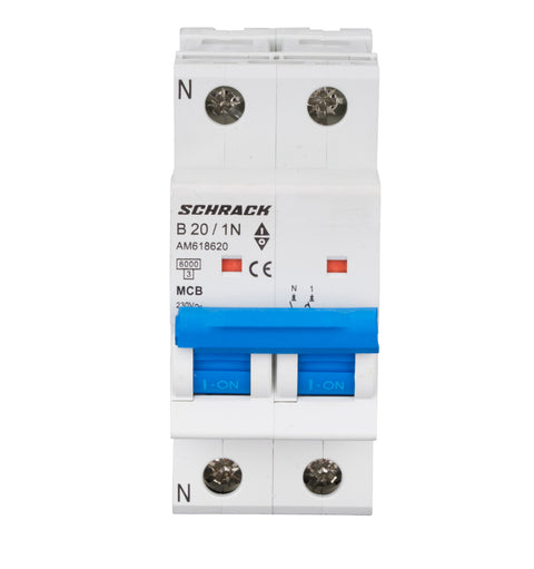 Întreruptor automat modular (MCB) AMPARO 6kA, B 20A, 1P+N
