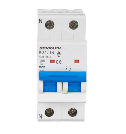 Întreruptor automat modular (MCB) AMPARO 6kA, B 32A, 1P+N