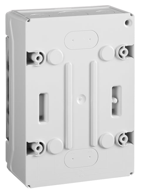 Dulap distrib. apl. IP65, 4UH pe 1 rând, cu uşă transparentă