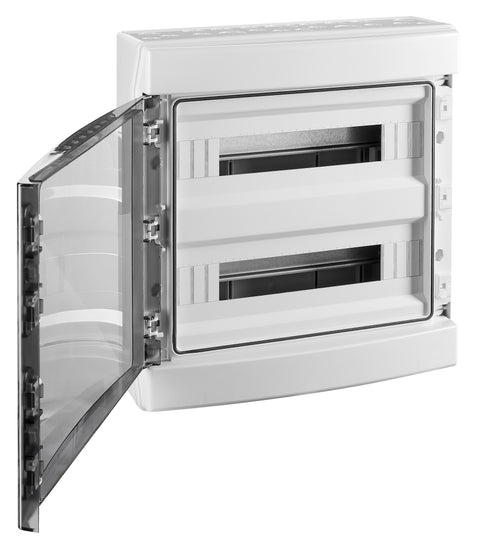 Distribution Board 2-row, 36MW, IP65, transparent door