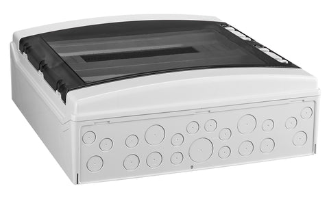 Distribution Board 2-row, 36MW, IP65, transparent door