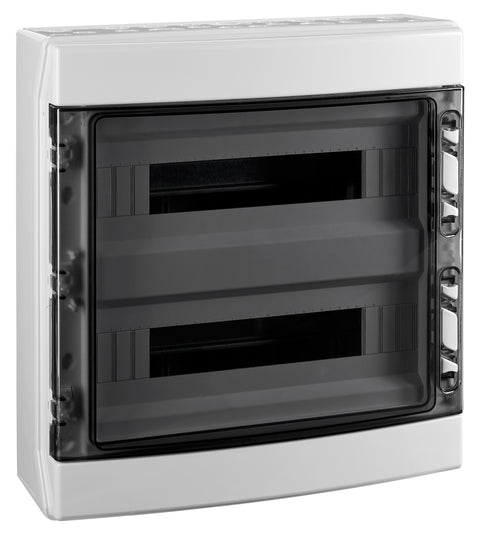 Distribution Board 2-row, 36MW, IP65, transparent door