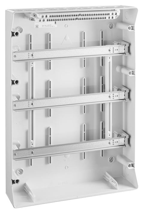 Distribution Board 3-row, 54MW, IP65, transparent door