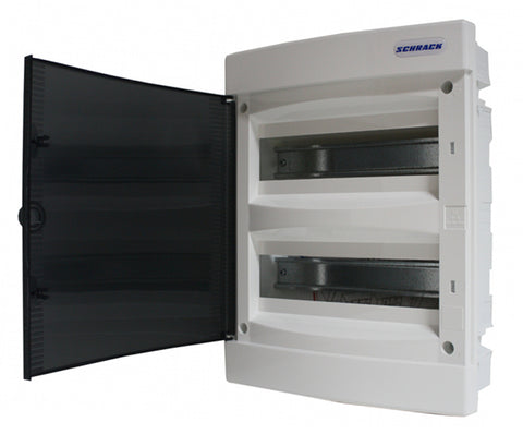 Flush-mounted enclosure 2-rows, 24MW, for partition wall
