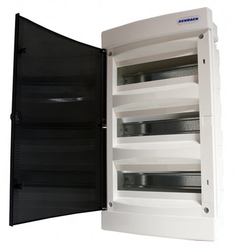Flush-mounted enclosure 3-rows, 36MW, for partition wall