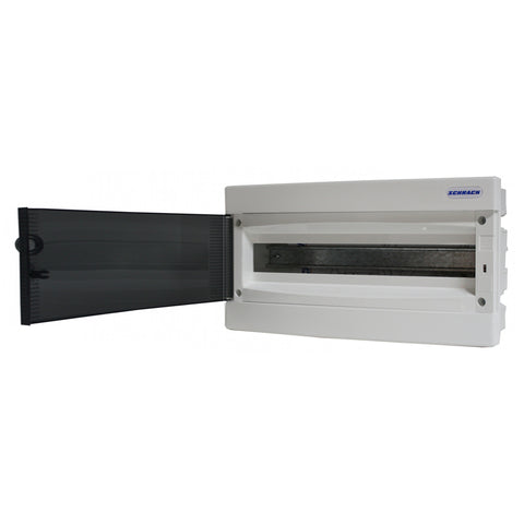 Flush-mounted enclosure 1-row, 18MW, for partition wall