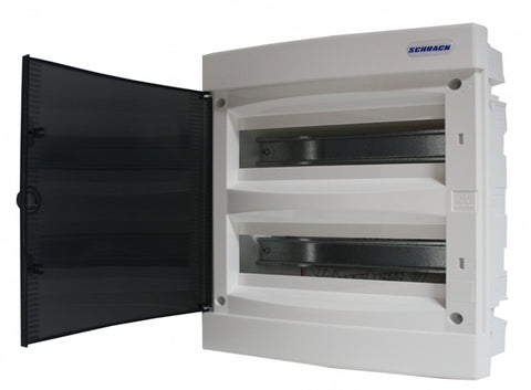 Flush-mounted enclosure 2-rows, 36MW, for partition wall