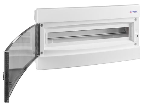 Flush-mounted enclosure 1-row, 24MW, for partition wall