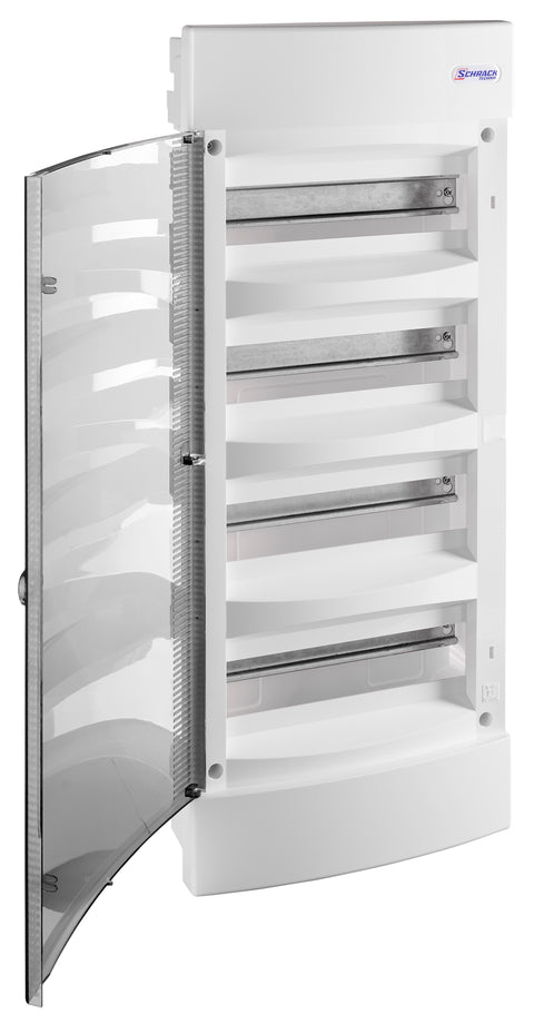 Flush-mounted enclosure 4-rows, 48MW, for partition wall