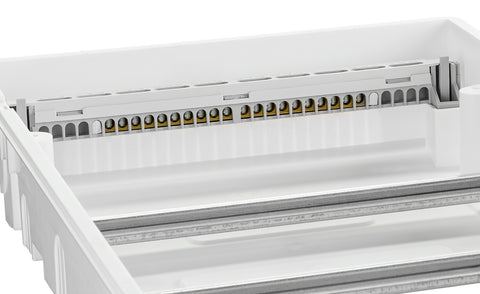 Flush-mounted enclosure 4-rows, 48MW, for partition wall