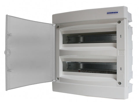Flush-mounted enclosure 2-rows, 36MW, for partition wall