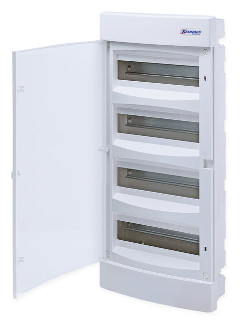 Flush-mounted enclosure 4-rows, 48MW, for partition wall