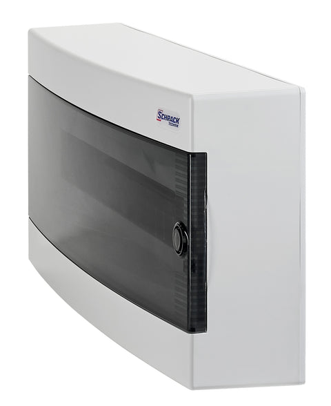 Cofret aparent, 24 UH, 1 rând, ușă transparentă, IP40