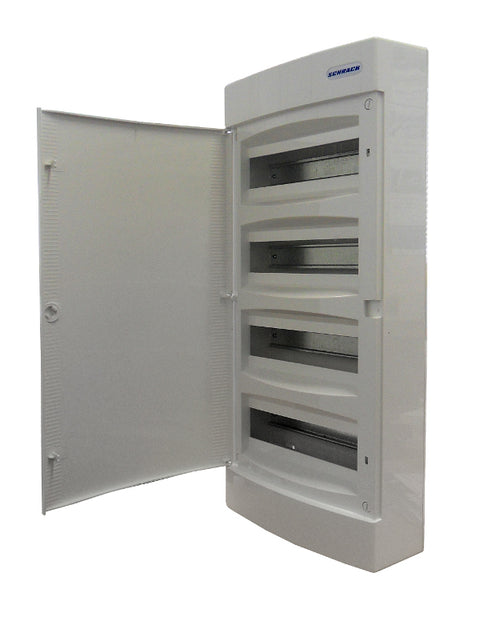 Dulap distrib. apl. 4 rând. 48UH, uşă din plastic alb mat