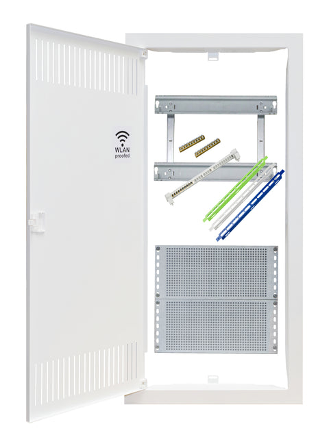 Cofret media combi cadru și ușă cu 4 rânduri verticale